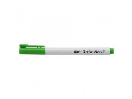 Fix Marvy Artist Brush 1100-11 se štětcovým hrotem, odstín Light Green, vodní báze