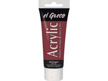 Akrylová barva Kreul El Greco 75 ml, odstín červená krapplack, tuba s víčkem