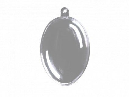 Čiré plastové vejce 8 cm se závěsem, balení 4 ks, rozměr 80 x 55 mm