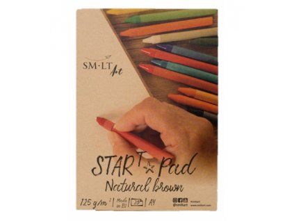 Skicák SM.LT Star Pad Brown Natur A5, přírodní hnědý kraftový papír 125 g/m2, 20 listů