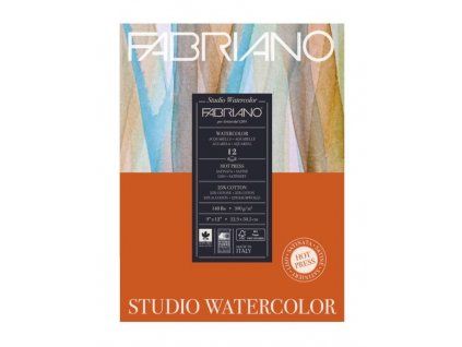 Fabriano Studio Watercolour Hot Press 28x35,6 cm, 300 g, blok 12 listů, akvarelový papír
