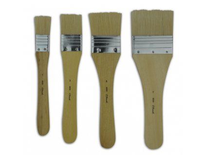 Plochý štětinový spalter t_brush 8009, bílá vepřová štětina, šíře 48 mm