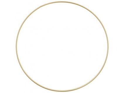 HobbyFun kovový kruh na lapač snů 15 cm, zlatě lakovaný, ocelový drát 3 mm