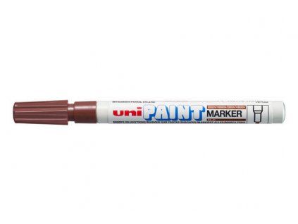 Uni PX-21 lakový popisovač s klínovým hrotem 0,8 až 1,2 mm, odstín hnědá