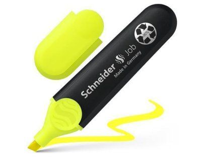 Schneider Job 150 zvýrazňovač žlutá, klínový hrot 1-5 mm, inkoust na vodní bázi