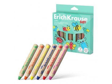 Dětské pastelky ErichKrause BABY JUMBO 3v1 Extra Thick, 6 barev