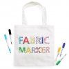 Ukázka kresby fixem Monami Fabric Marker Brush na textilním materiálu