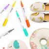 Monami Fabric Marker Brush pro malování na textil, voděodolná fluo žlutá