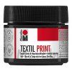Tiskařská barva Marabu Textil Print 100 ml černá, vhodná pro sítotisk a linoryt na textil