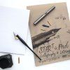 SM.LT Star Pad Calligraphy A5 s předtištěnými linkami pro správný sklon písmen, 30 listů