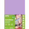 Barevný papír Apli A4 170 g/m2 světle fialový, hladký matný polokarton