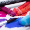 Caran D'ache Neocolor II Aquarelle, pastely ředitelné vodou, technika monotypie a namáčení